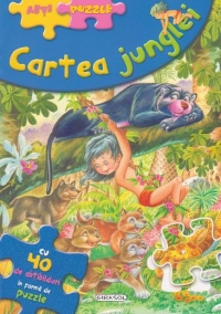 Abti Puzzle - Cartea junglei (cu 40 de abtibilduri in forma de puzzle)