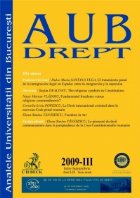 Analele Universitatii din Bucuresti - Drept, Nr. III din 2009