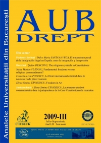 Analele Universitatii din Bucuresti - Drept, Nr. III din 2009