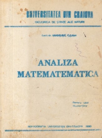 Analiza Matematica - Pentru uzul studentilor (Hamburg)