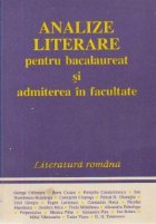 Analize literare pentru bacalaureat admiterea