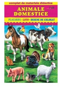 Animale domestice. Placarda, loto, desene de colorat﻿