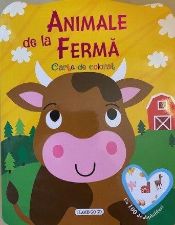 Animale de la ferma. Carte de colorat