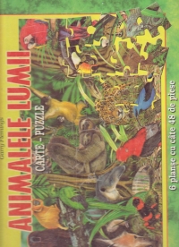 Animalele lumii carte puzzle