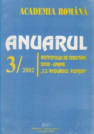 Anuarul Institutului de Cercetari Socio-Umane CS Nicolaescu Plopsor