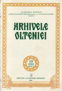 Arhivele Olteniei, Nr.15 Serie Noua