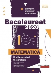 Bacalaureat 2020. Matematica M_stiintele-naturii, M_tehnologic