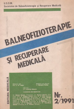 Balneofizioterapie si recuperare medicala, Nr. 2/1991