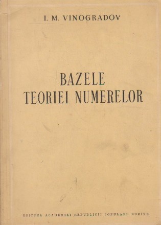 Bazele teoriei numerelor (Vinogradov, Editie 1954)