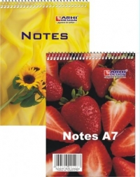 Bloc notes spiralizat, format A7, 50 file, liniatura aritmetica