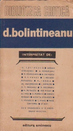 D.Bolintineanu interpretat de...