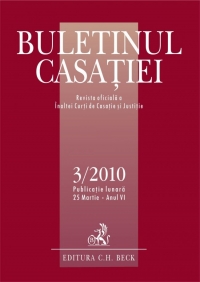 Buletinul Casatiei, Nr. 3/2010