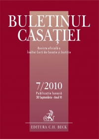 Buletinul Casatiei, Nr. 7/2010