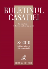 Buletinul Casatiei, Nr.8/2010