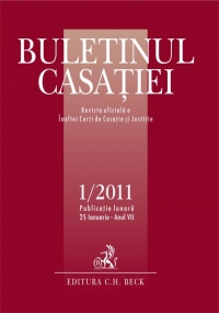 Buletinul Casatiei, Nr. 1/2011