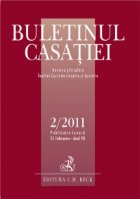 Buletinul Casatiei, Nr. 2/2011