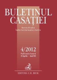 Buletinul Casatiei, nr. 4/2012