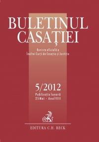 Buletinul Casatiei, nr. 5/2012