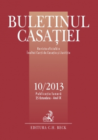 Buletinul Casatiei nr. 10/2013