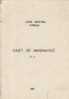 Caiet matematica Liceul Industrial Strehaia