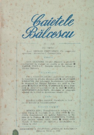 Caietele Balcescu XI-XII