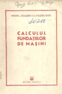 Calculul fundatiilor de masini