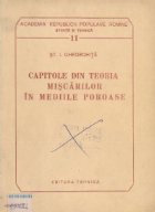 Capitole din teoria miscarilor in mediile poroase