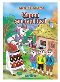 Capra cu trei iezi - carte de colorat + poveste (format B5)