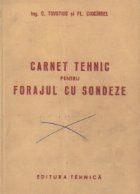 Carnet tehnic pentru forajul cu sondeze