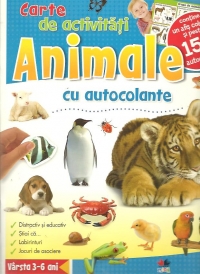 Carte de activitati - Animale cu autocolante