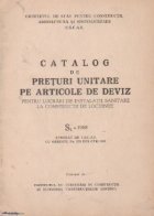 Catalog de preturi unitare pe articole de deviz pentru lucrari de instalatii sanitare la constructii de locuin