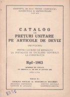 Catalog preturi unitare articole deviz