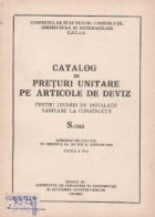 Catalog preturi unitare articole deviz