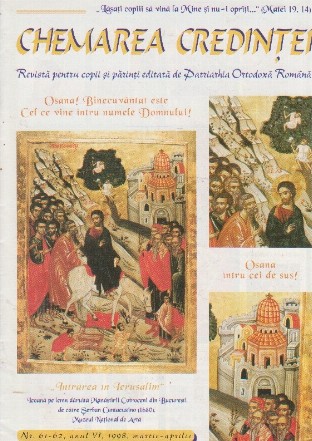 Chemarea credintei - revista pentru copii editata de Patriarhia Ortodoxa Romana, nr. 61-62, 1998