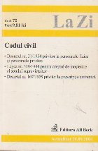 Codul civil. Actualizat 20.09.2004