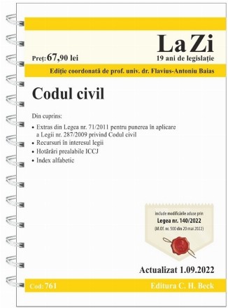 Codul civil : actualizat august 2022