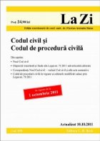 Codul civil si Codul de procedura civila (actualizata la data de 10 octombrie 2011). Cod 454 Editia 9