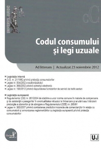 Codul consumului si legi uzuale - Actualizat 23 noiembrie 2012