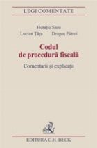 Codul procedura fiscala Comentarii explicatii