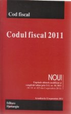 Codul fiscal 2011 -  Modificat prin O.G. nr. 30 din 31 august 2011. Actualizat la 12 septembrie 2011