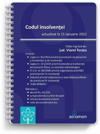 Codul insolvenţei : actualizat la 25 octombrie 2021