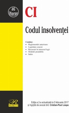 Codul insolventei. Editia a 4-a, actualizata la 4 martie 2020