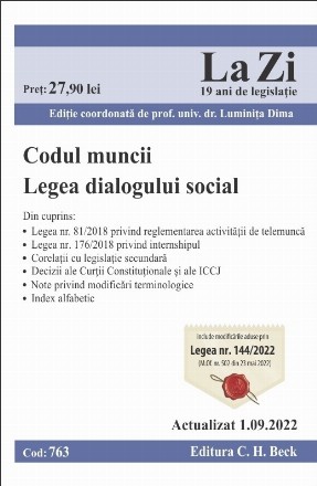 Codul muncii : Legea dialogului social,actualizat mai 2022