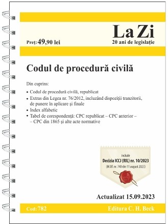 Codul de procedură civilă : actualizat septembrie 2023