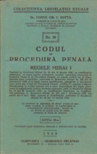 Codul de procedura penala - Regele Mihai I, Editia a III-a