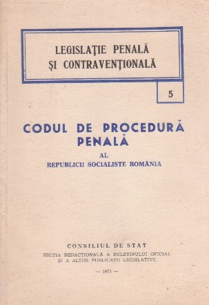 Codul de Procedura Penala al Republicii Socialiste Romania