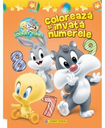 Colorează şi învaţă numerele. Baby Looney Tunes