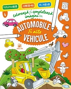 Coloreaza si completeaza imagini cu automobile si alte vehicule