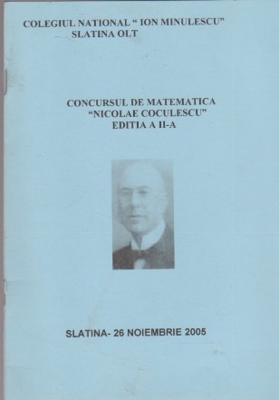 Concursul de Matematica Nicolae Coculescu