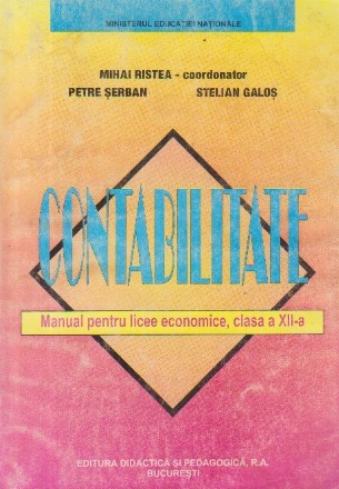 Contabilitate - Manual pentru liceee economice, Clasa a XII-a